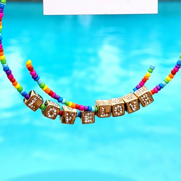 Betsey Johnson Multicolor Beaded Hoop Earrings - Picture 10 of 16